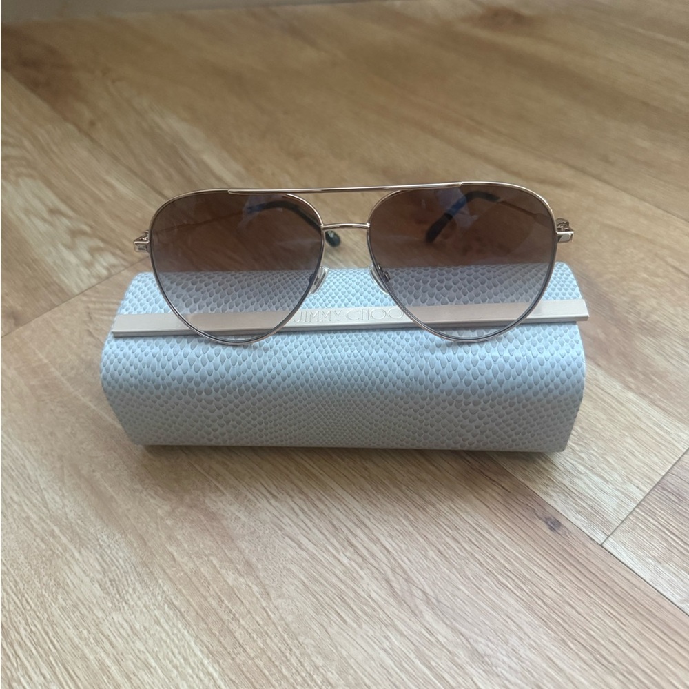 Jimmy Choo Golden color Aviator Sunglasses